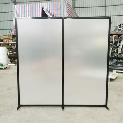 Freestanding Balck/Silver Color Room Divider Screen Sneeze Protection  Front Desk Clear Partitions Screens