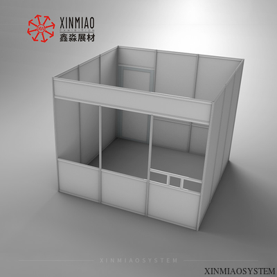Los 3X3M Custom Exhibition Booth con la puerta para el uso interior, marco de aluminio modular aprisa montan el sitio